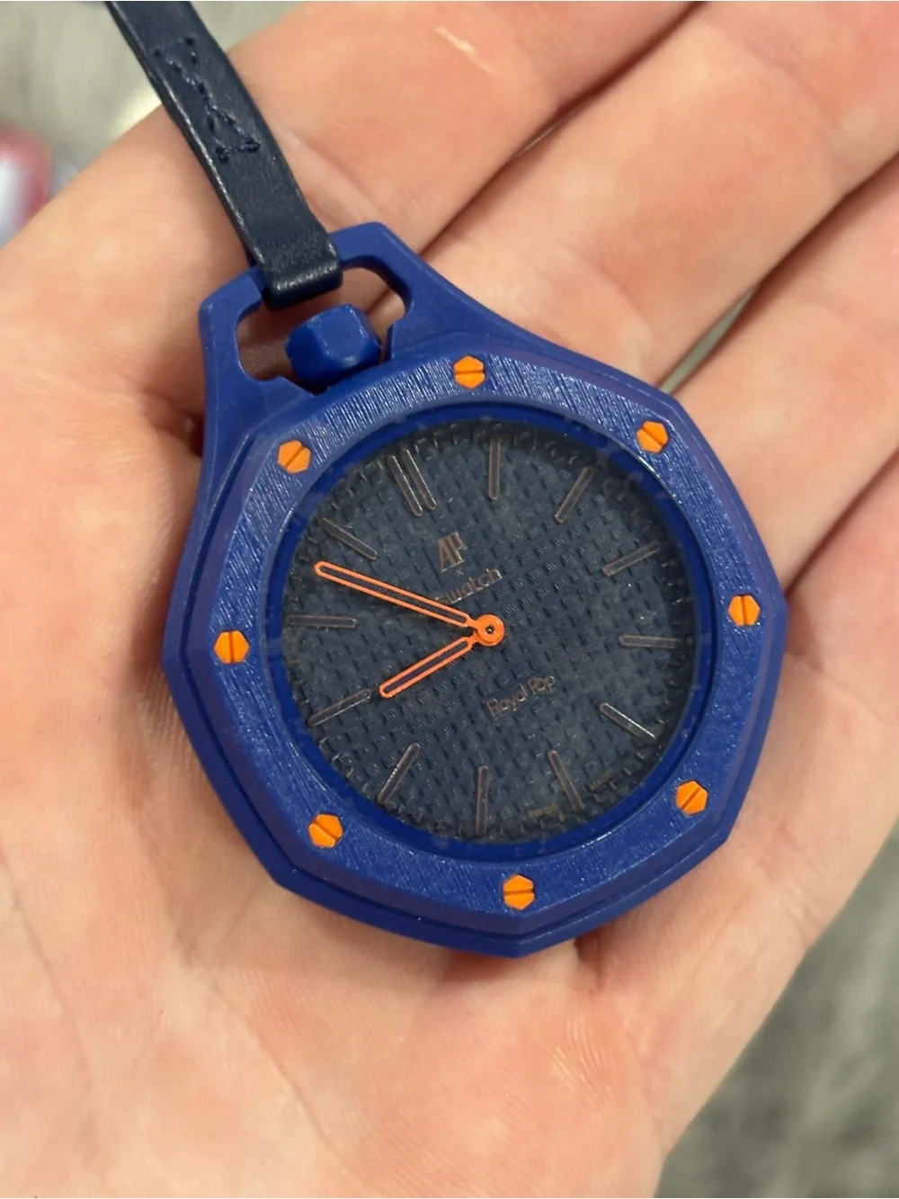 AP x Swatch Blue and Orange Royal Pop with Wristband